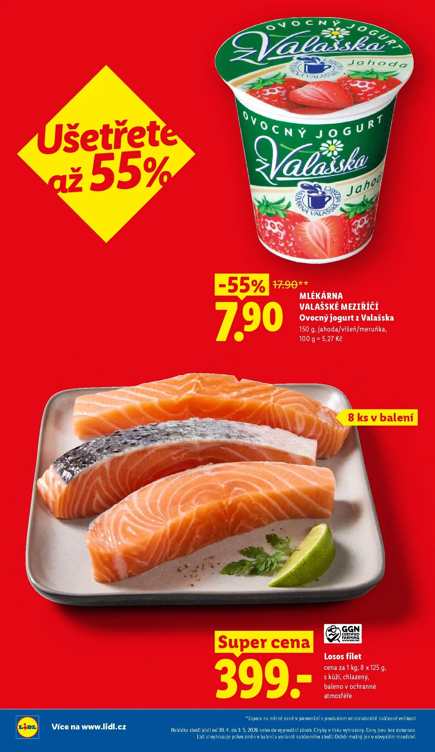 Lidl leták od 29.04.2026 - Nový akční leták | Strana: 6 | Produkty: Jogurt, Losos Filet, Losos, Filet