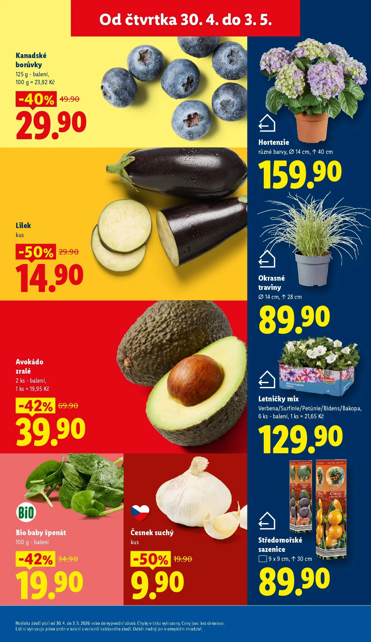 Lidl leták od 29.04.2026 - Nový akční leták | Strana: 11 | Produkty: Lilek, Borůvky, Avokádo, Česnek