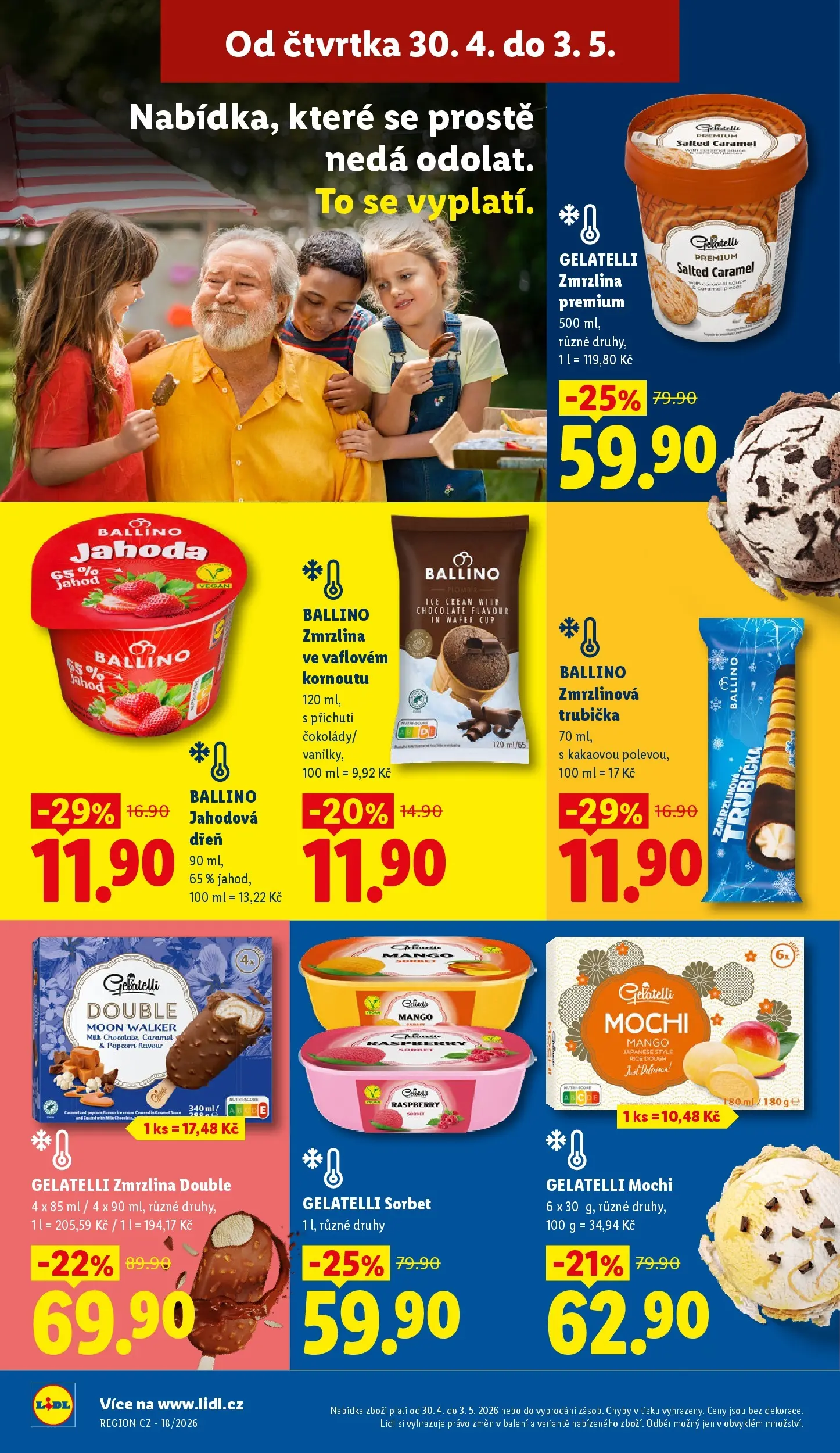 Lidl leták od 29.04.2026 - Nový akční leták | Strana: 16 | Produkty: Vegan, Popcorn, Gelatelli, Sorbet