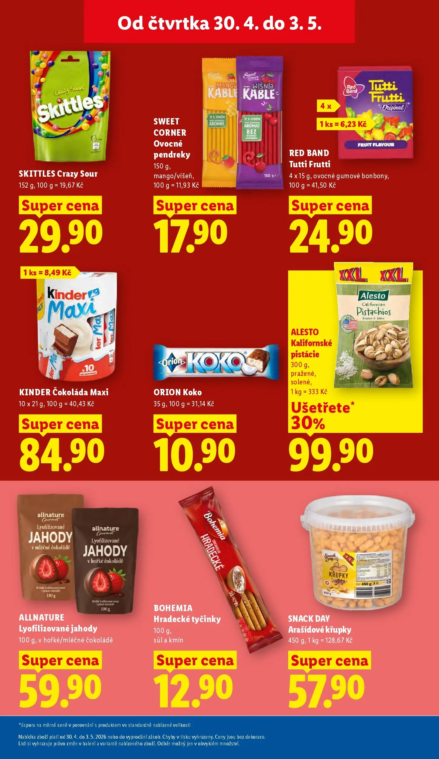 Lidl leták od 29.04.2026 - Nový akční leták | Strana: 23 | Produkty: Čokoláda, Jahody, Tyčinky, Tyčinky Bohemia