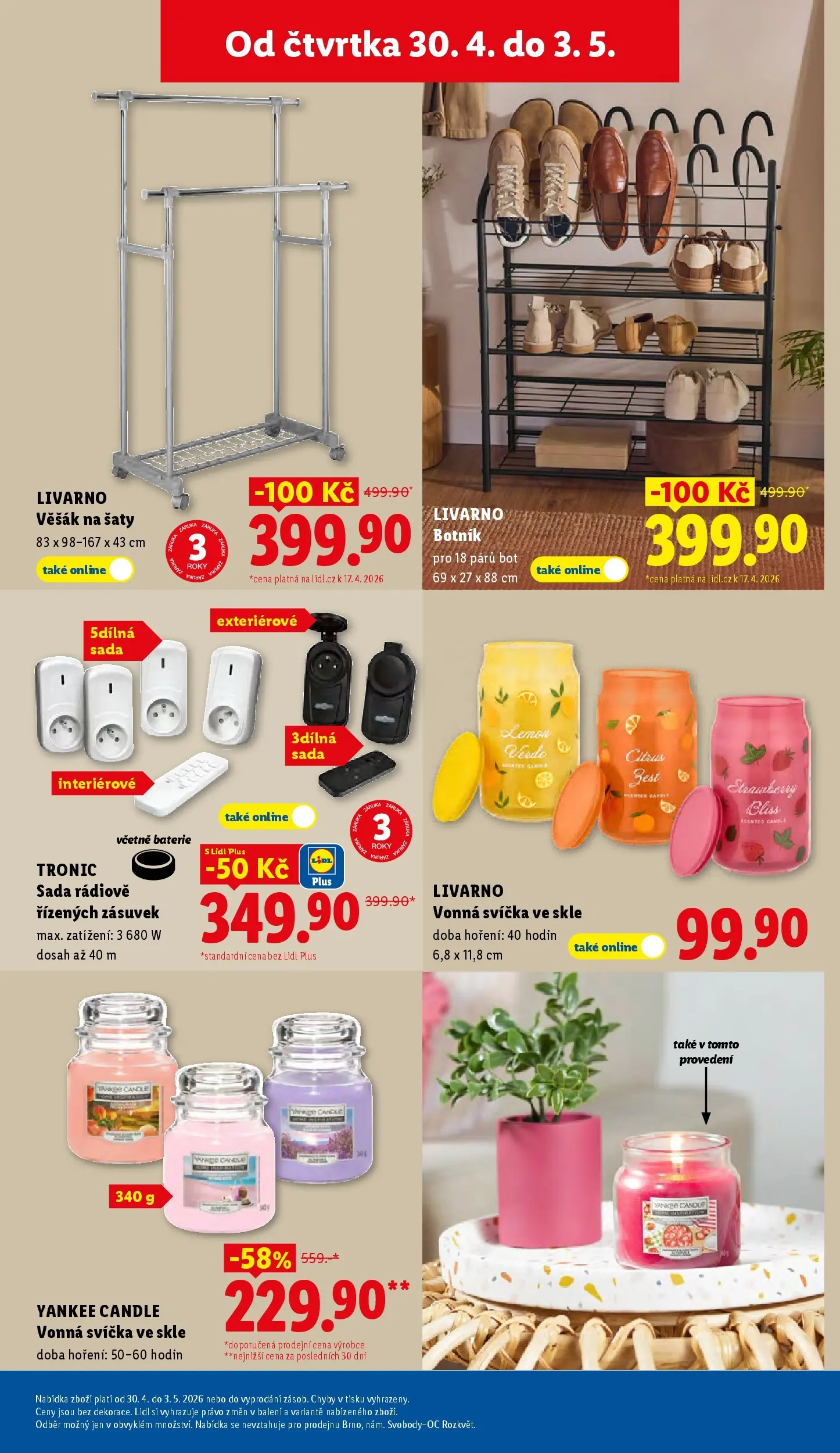 Lidl leták od 29.04.2026 - Nový akční leták | Strana: 37 | Produkty: Šaty, Yankee Candle, Svíčka, Botník