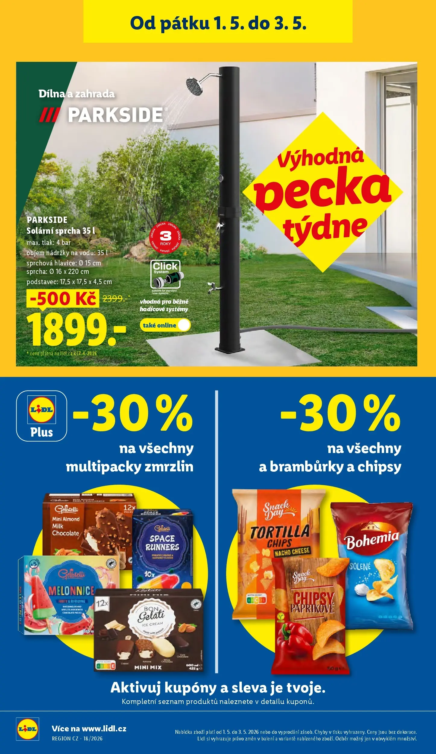 Lidl leták od 29.04.2026 - Nový akční leták | Strana: 38 | Produkty: Sprcha, Apple, Tortilla, Chipsy