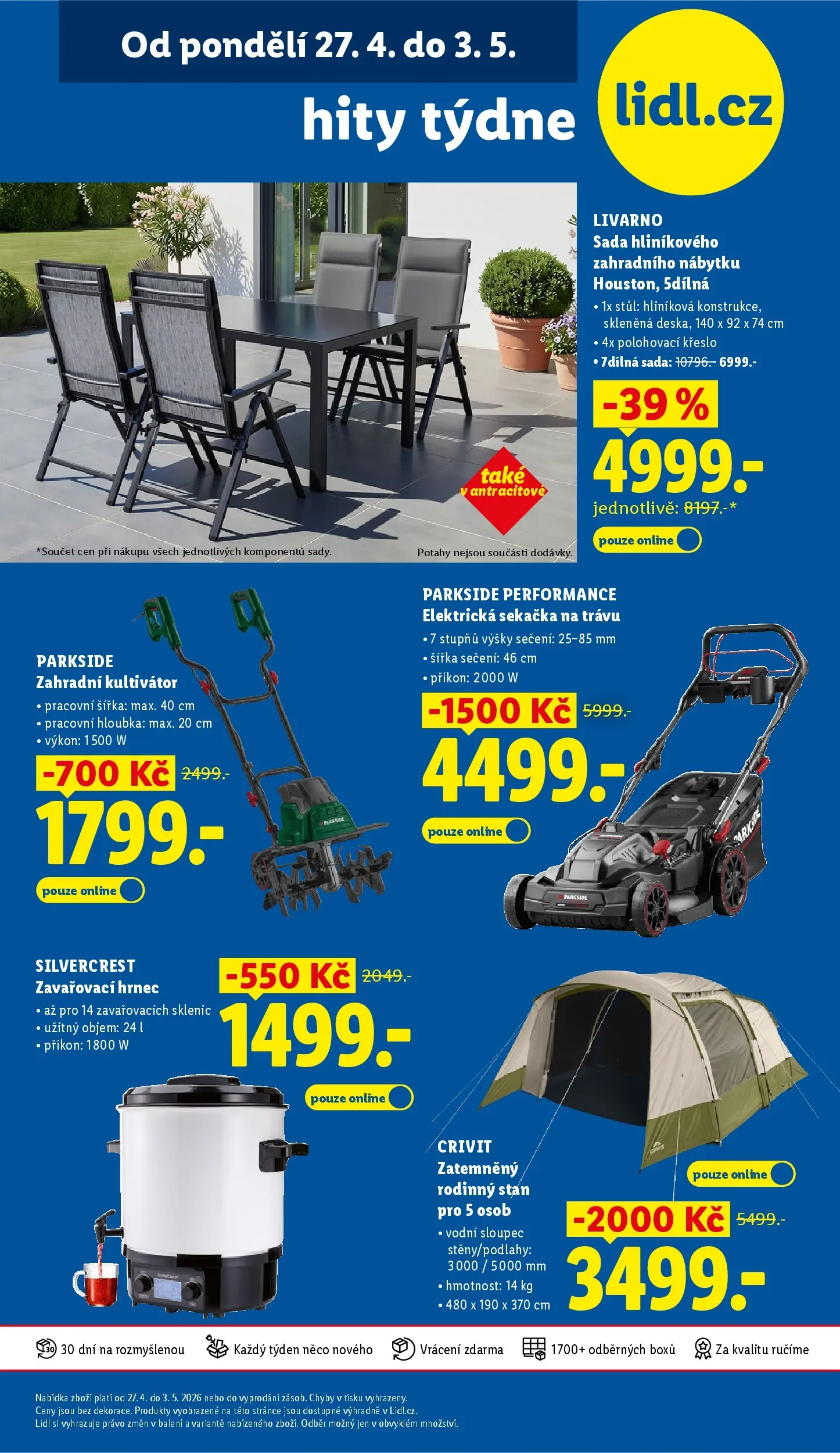 Lidl leták od 26.04.2026 - Nový akční leták | Strana: 45 | Produkty: Parkside, Kultivátor, Zavařovací hrnec, Sekačka