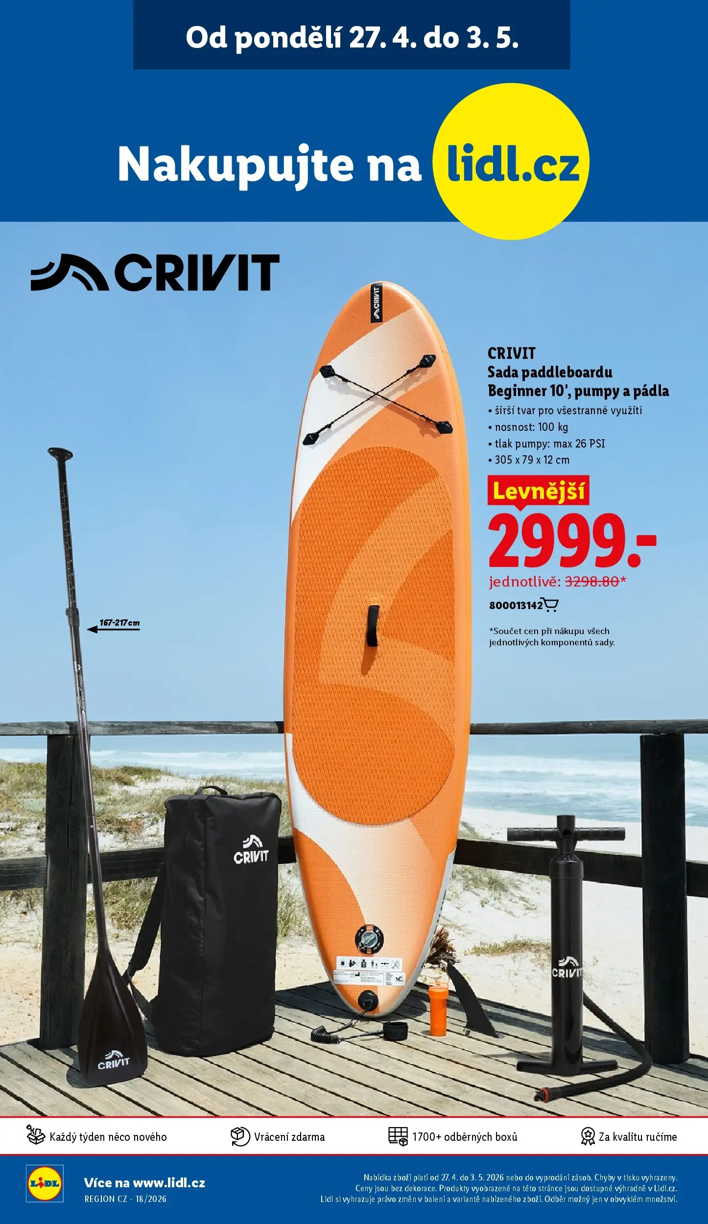 Lidl leták od 26.04.2026 - Nový akční leták | Strana: 46 | Produkty: Paddleboard