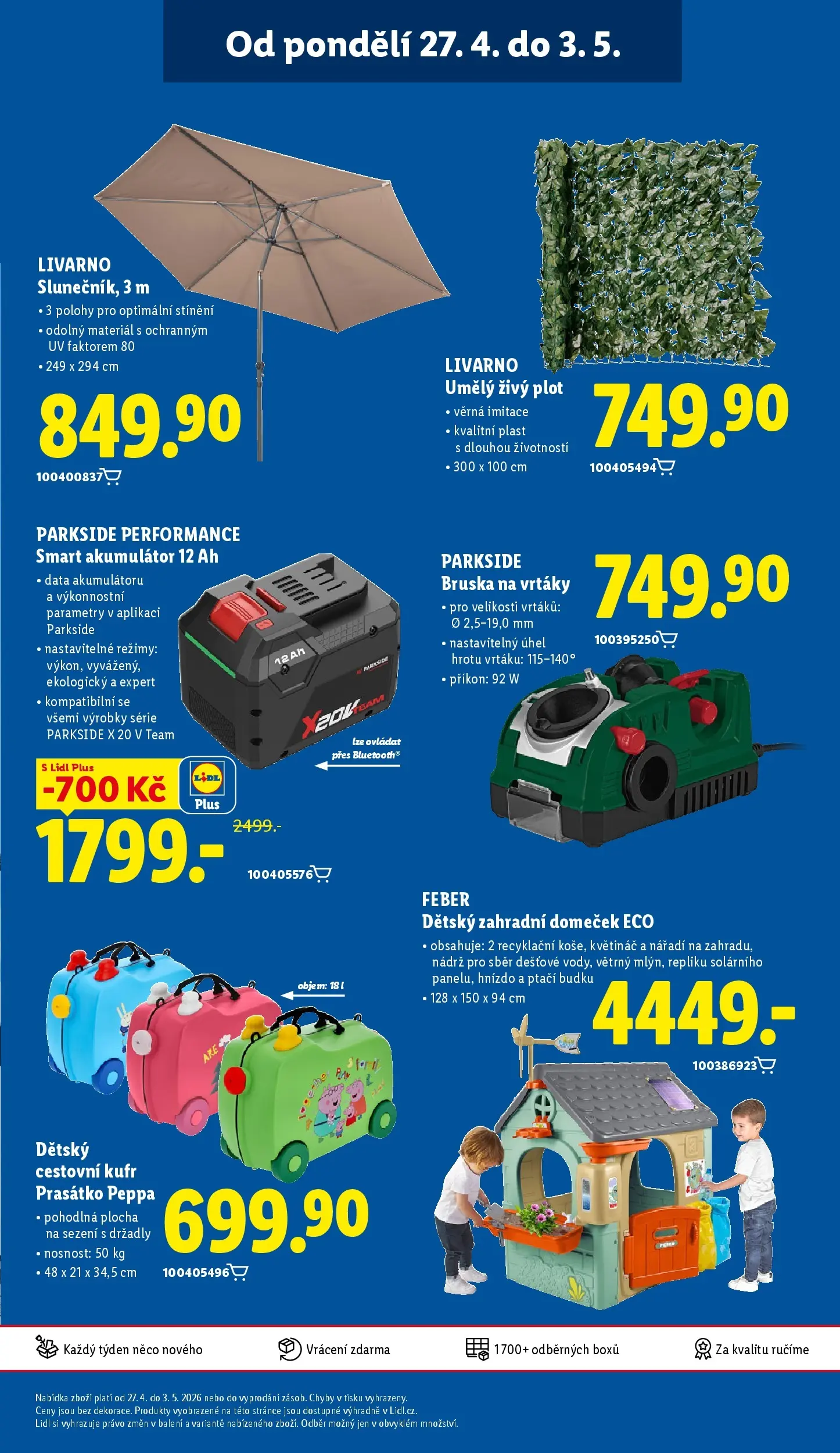 Lidl leták od 26.04.2026 - Nový akční leták | Strana: 47 | Produkty: Parkside, Kufr, Nářadí, Květináč