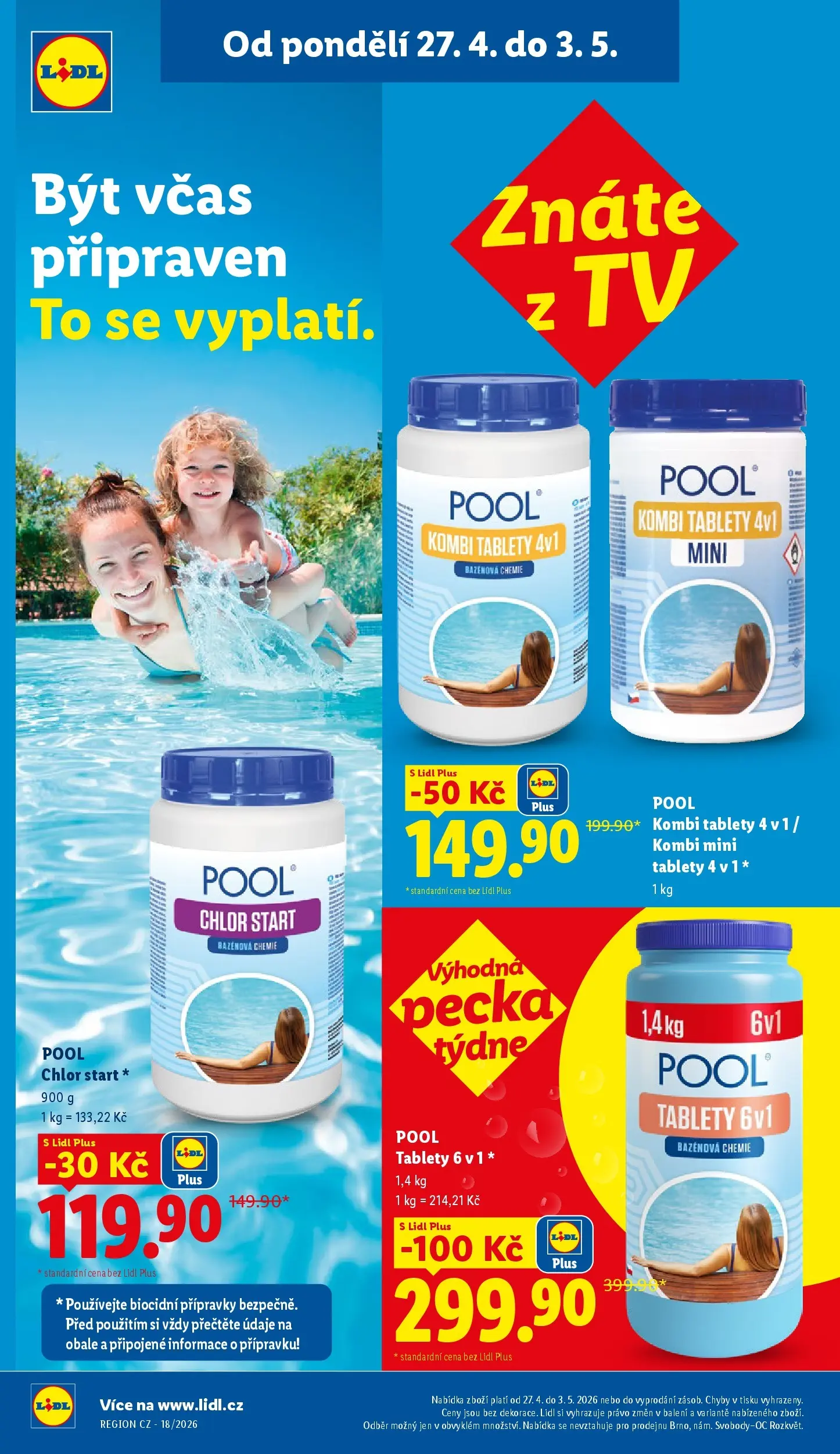 Lidl leták od 26.04.2026 - Nový akční leták | Strana: 34 | Produkty: Bazénová chemie