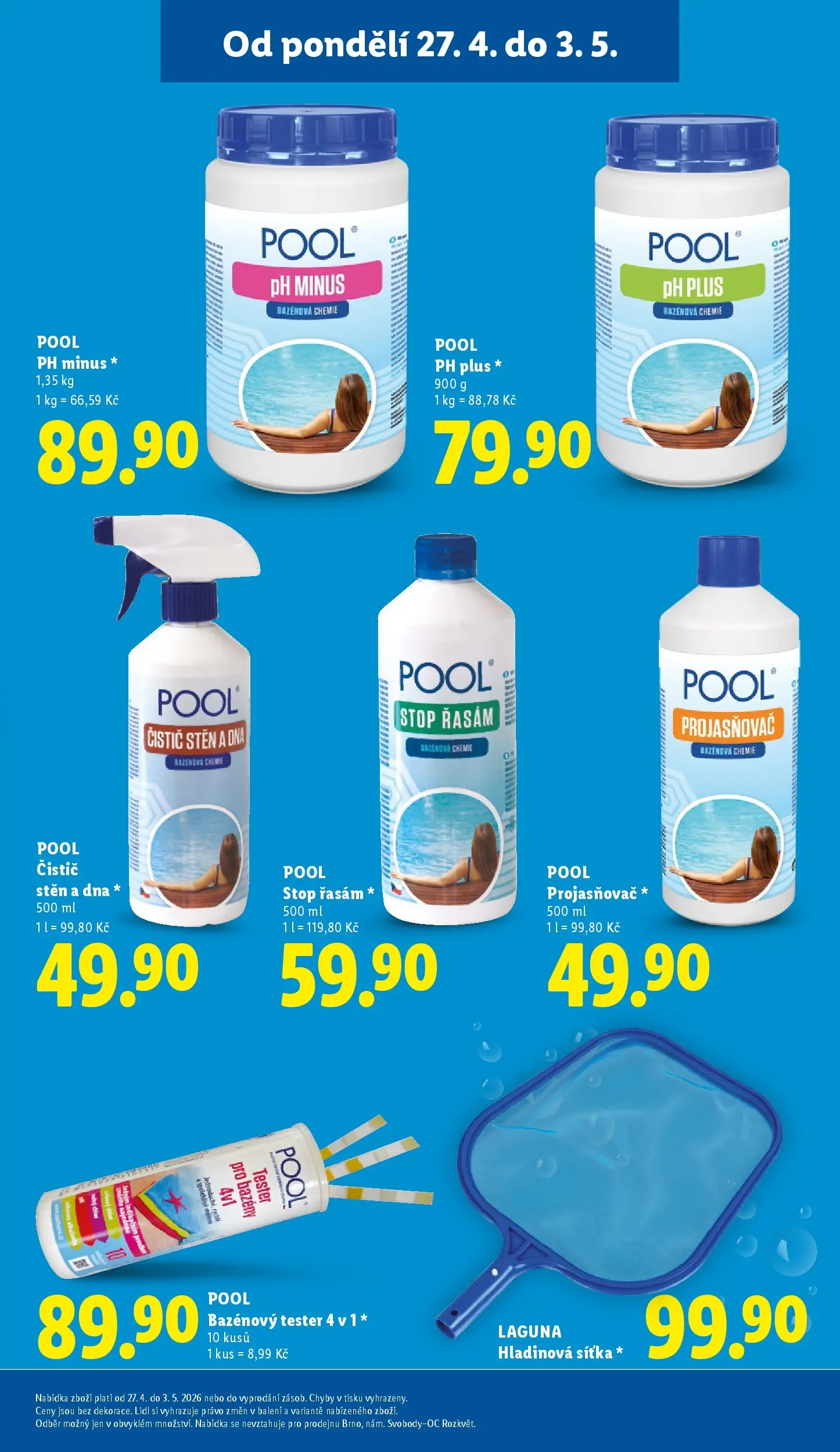 Lidl leták od 26.04.2026 - Nový akční leták | Strana: 35 | Produkty: Bazény, Bazénová chemie