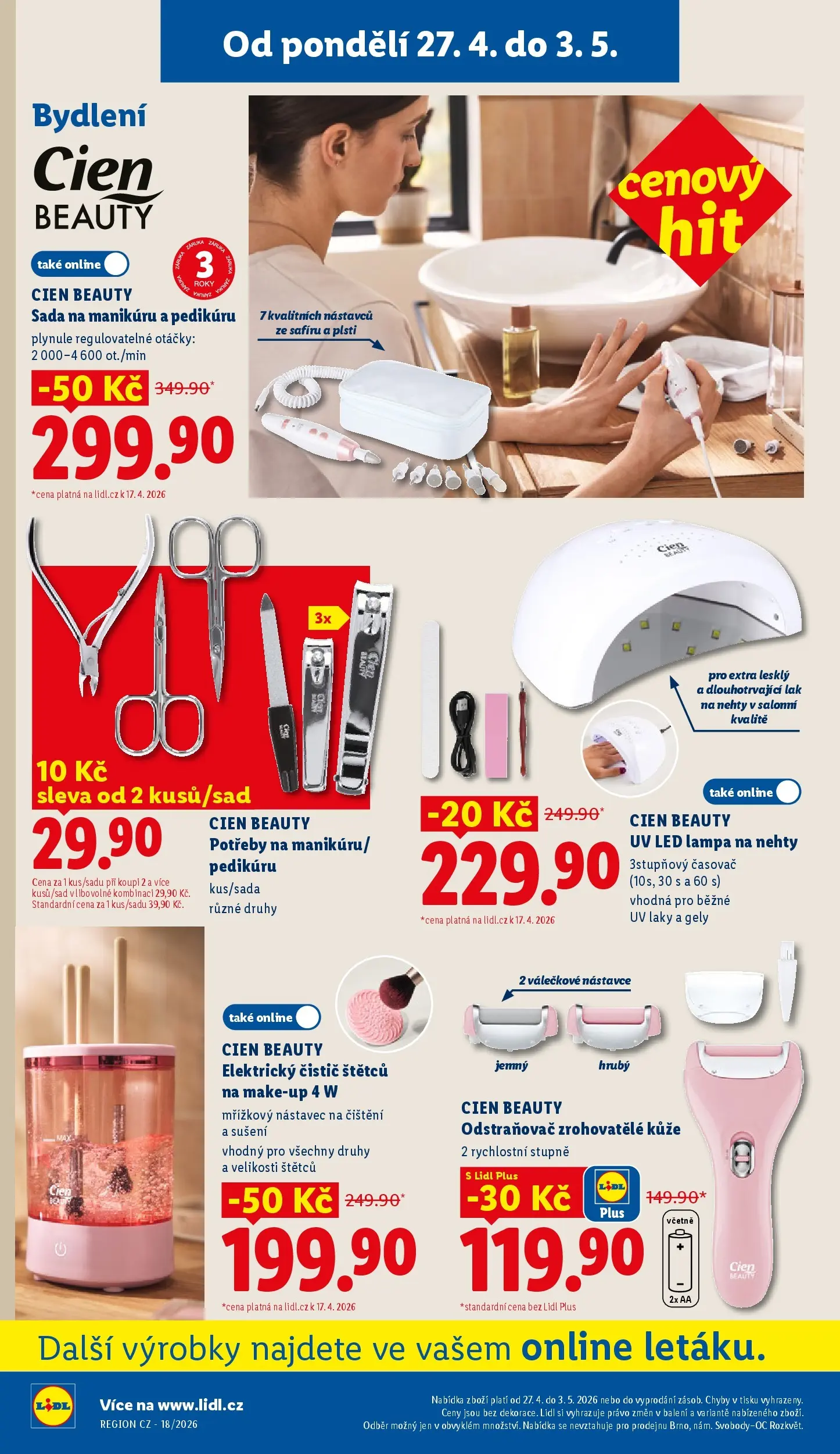 Lidl leták od 26.04.2026 - Nový akční leták | Strana: 40 | Produkty: LED lampa, Makeup, Make-up, Lak na nehty