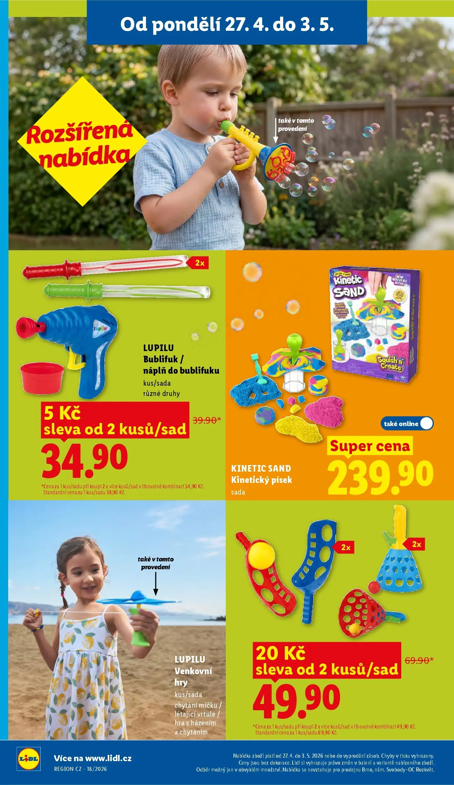 Lidl leták od 26.04.2026 - Nový akční leták | Strana: 42 | Produkty: Kinetický písek, Písek, Hra, Bublifuk