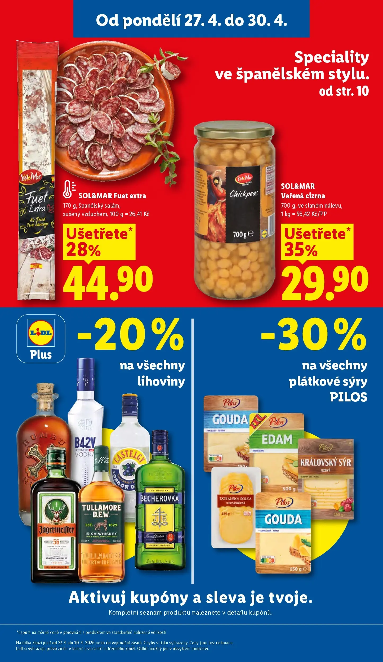 Lidl leták od 26.04.2026 - Nový akční leták | Strana: 3 | Produkty: Jägermeister, Gouda, Vodka, Lihoviny
