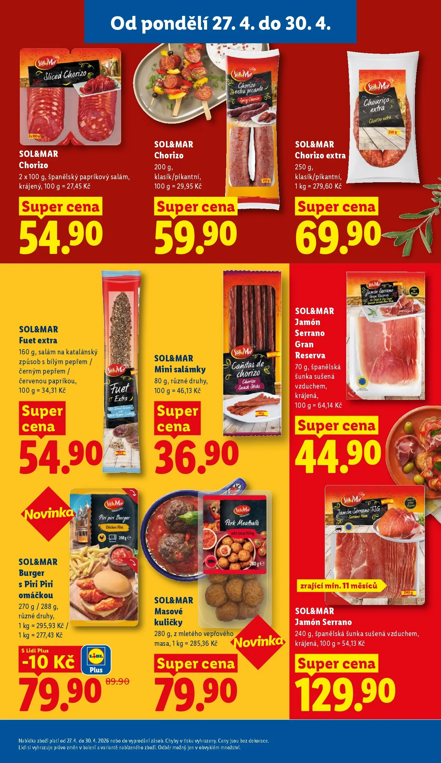 Lidl leták od 26.04.2026 - Nový akční leták | Strana: 17 | Produkty: Jamón Serrano, Jamon, Filet, Kuličky