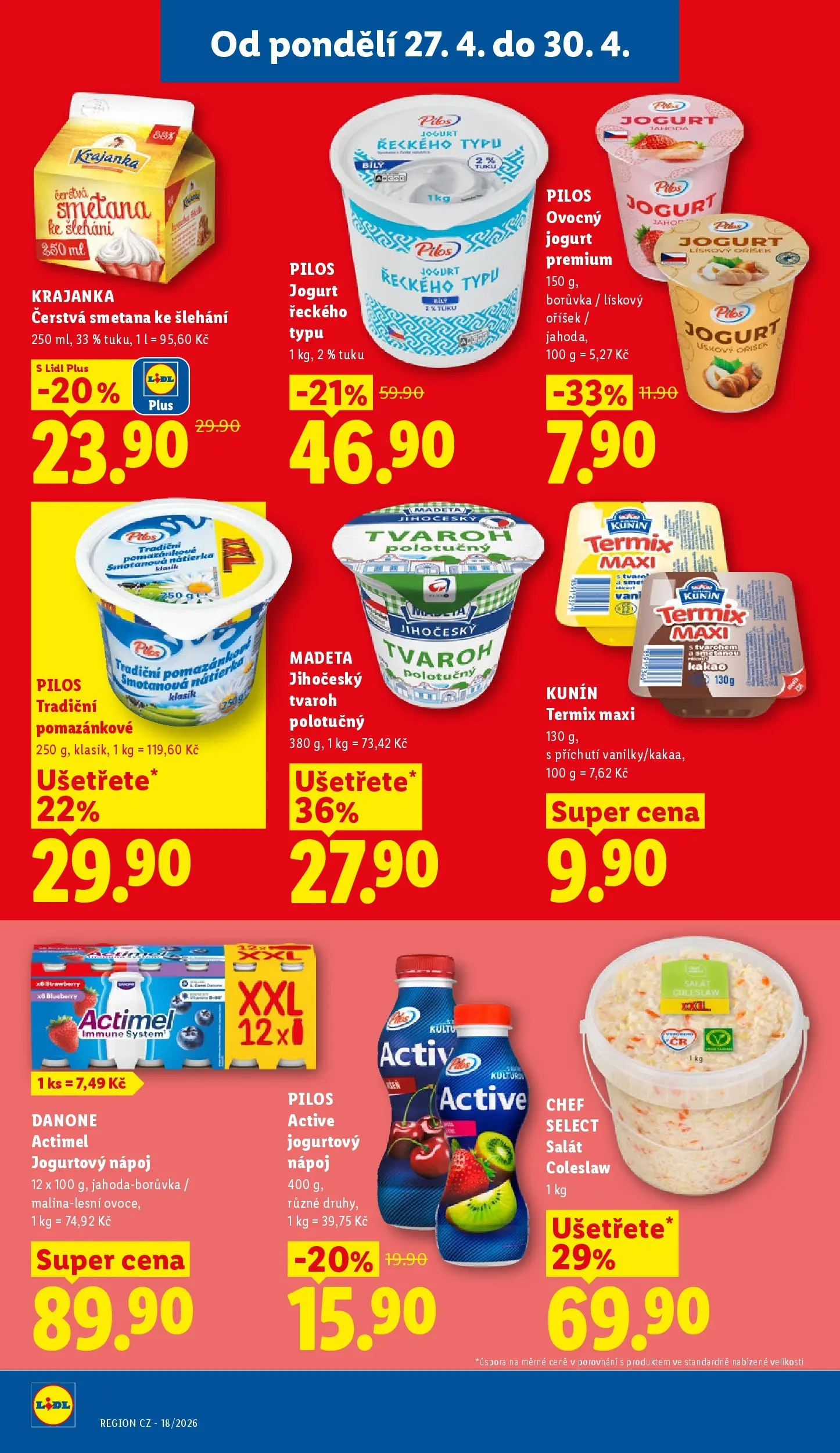 Lidl leták od 26.04.2026 - Nový akční leták | Strana: 24 | Produkty: Ovoce, Salát, Termix, Jogurtový nápoj