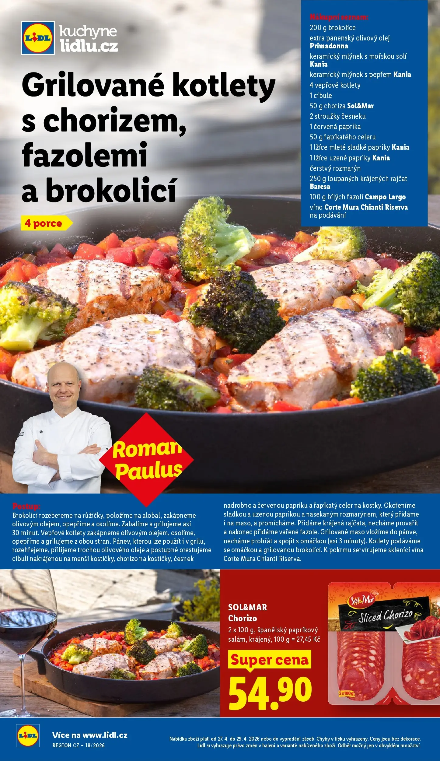 Lidl leták od 26.04.2026 - Nový akční leták | Strana: 33 | Produkty: Víno, Brokolice, Paprika, Kuchyně