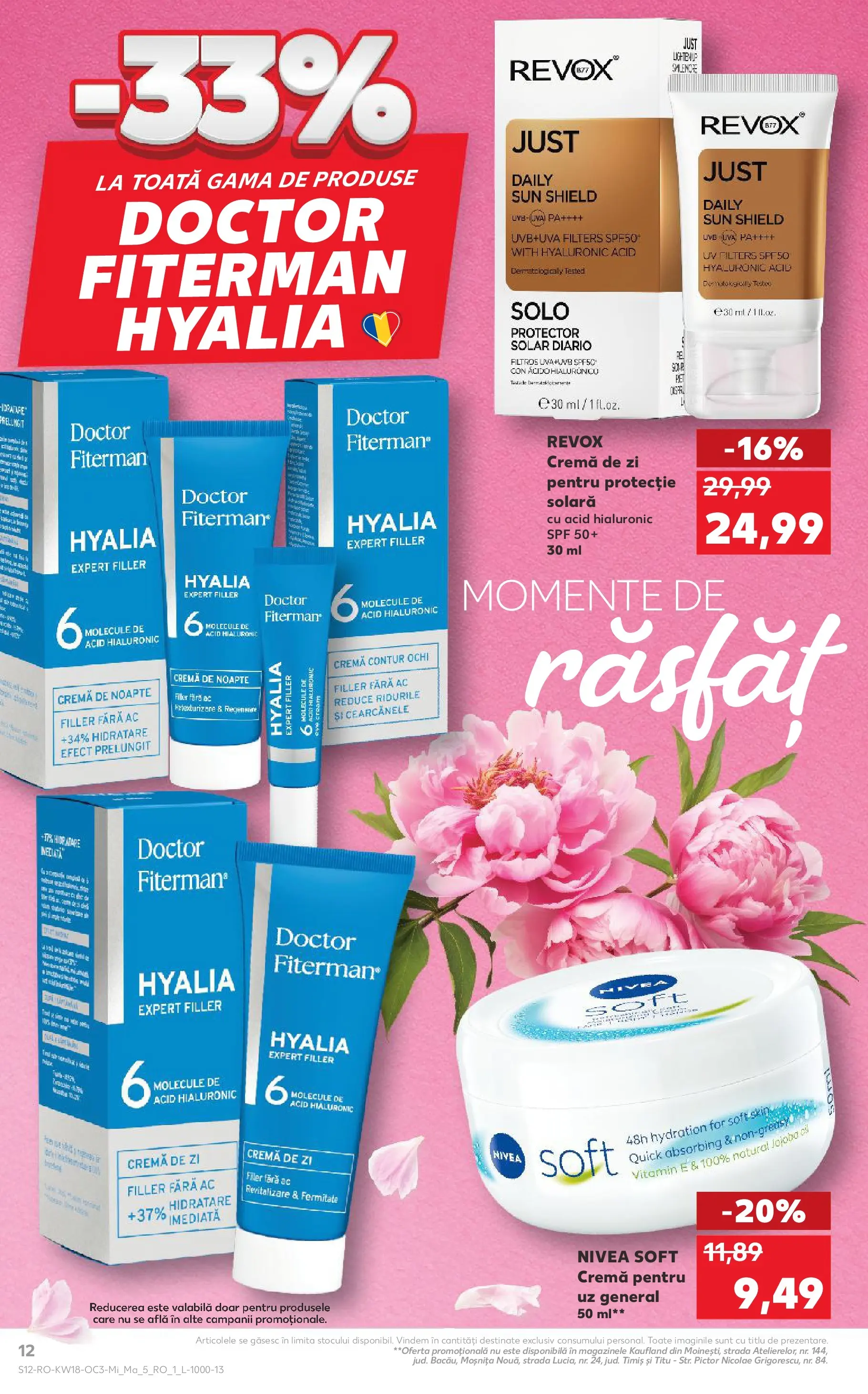 Kaufland Târgu Mureș 29.04.2026 - Revista si Oferta | Pagină: 12 | Produse: Cremă de zi, Cremă de noapte, Cremă, Protecție solară