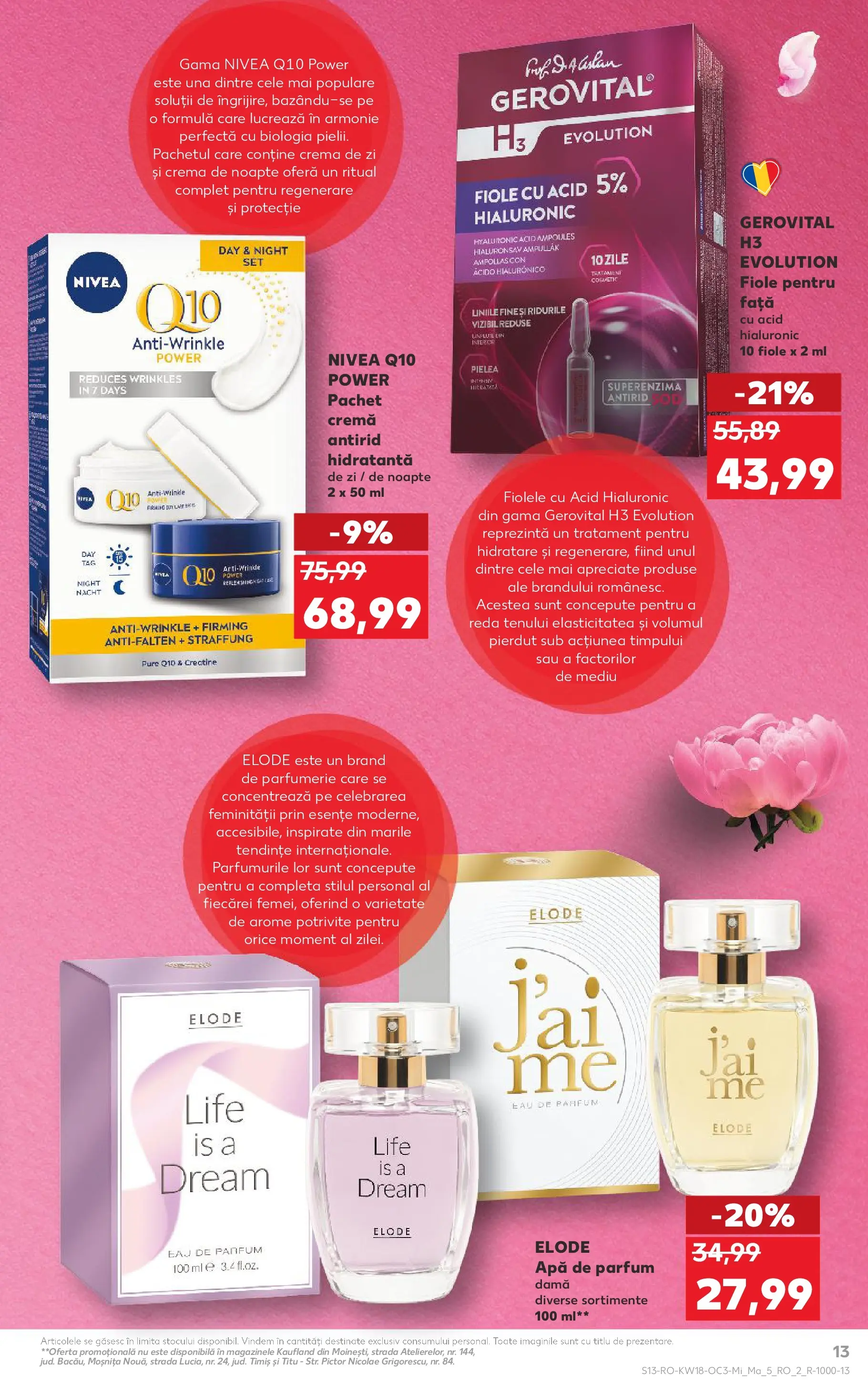 Kaufland Târgu Mureș 29.04.2026 - Revista si Oferta | Pagină: 13 | Produse: Apă de parfum, Cremă de noapte, Parfum, Cremă