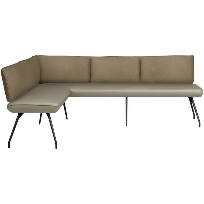 Eckbank 185/225 cm in Graubraun