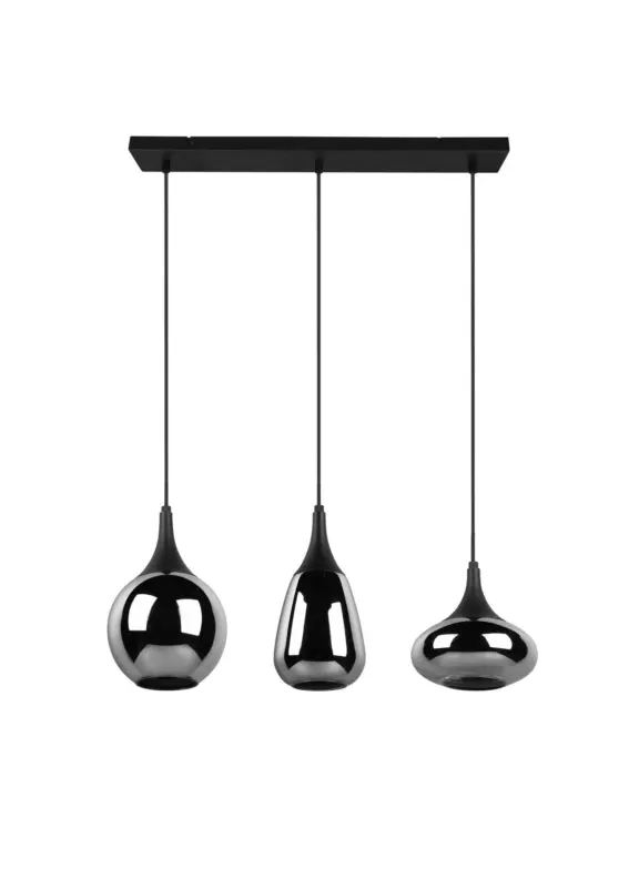 H&auml;ngeleuchte Lumina Schwarz/Chromfarben max.40Watt