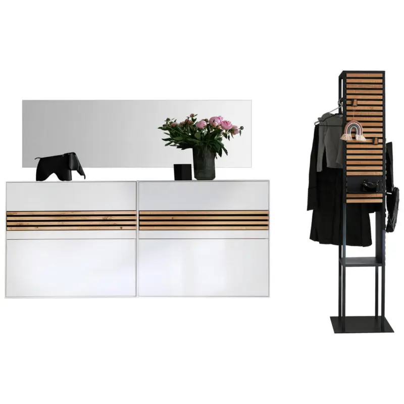 Garderobe 4-teilig in 256/186/42 cm