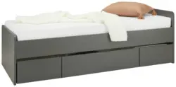 Bett in Anthrazit ca. 90x200cm