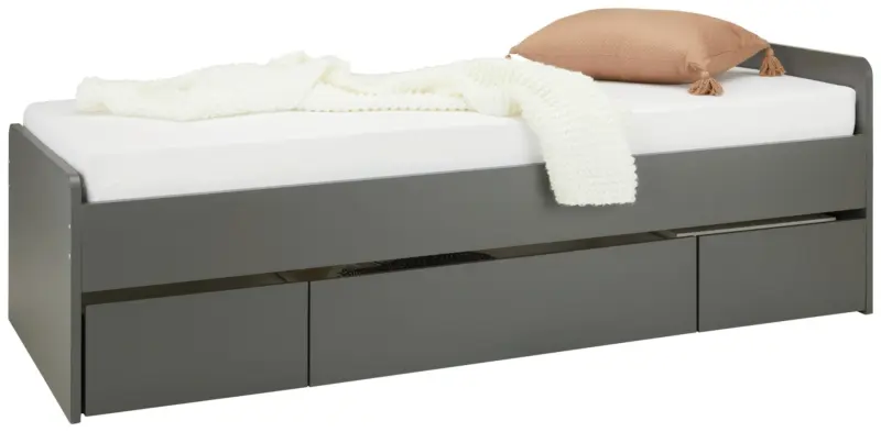 Bett in Anthrazit ca. 90x200cm