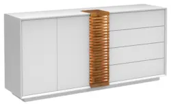 Sideboard Giovanni Wei&szlig;/Eichefarben