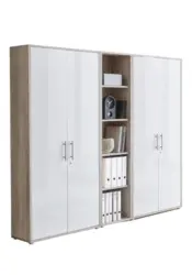 Aktenschrank Office Edition Sw Set 10 Eiche/Wei&szlig;