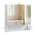 m&ouml;max Dornbirn - Ihr Trendm&ouml;belhaus in Dornbirn Spiegelschrank mit LED 3-t&uuml;rig ca. 70x70 cm Wei&szlig;