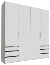 Dreht&uuml;renschrank Level 36A ca. 200x216x58 cm Alpinwei&szlig;