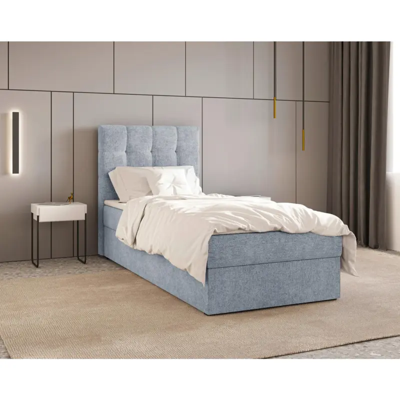 Boxbett 90/200 cm in Blau