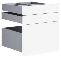 Schubladenset Unit in Wei&szlig; Hochglanz