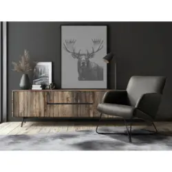 Sessel in Echtleder Anthrazit