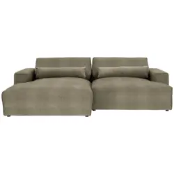 Ecksofa Felicia in Chenille Taupe 187/268 cm