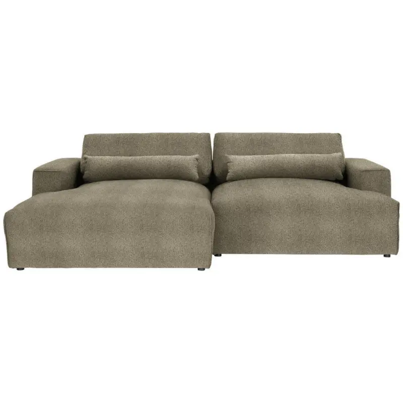 Ecksofa Felicia in Chenille Taupe 187/268 cm