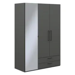 Kleiderschrank in Graphitfarben