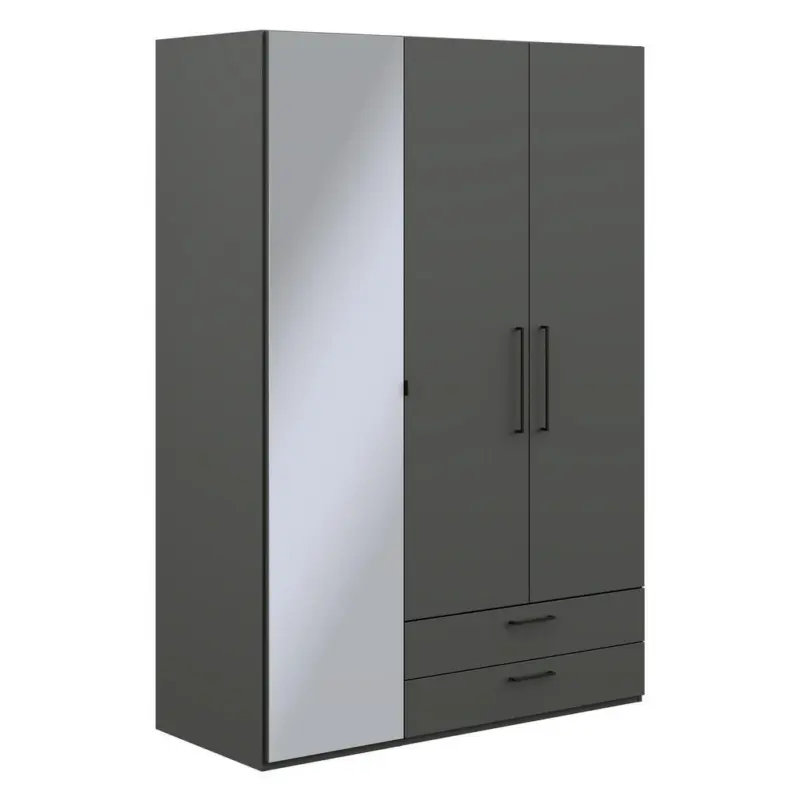 Kleiderschrank in Graphitfarben