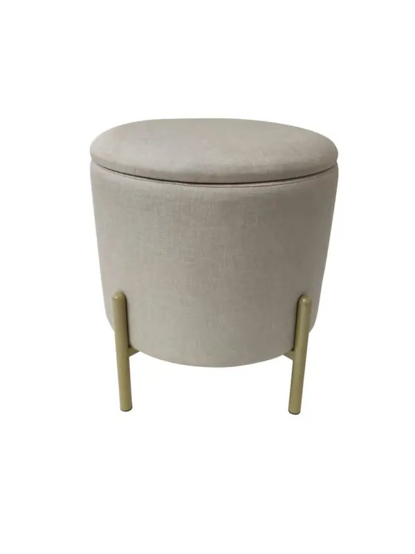 Hocker Logan Creme mit Stauraum