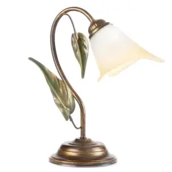 Tischleuchte Miranda Bronze/Olivgr&uuml;n max. 6 Watt