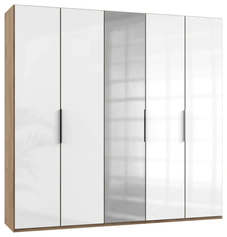 Dreht&uuml;renschrank Level 36D ca. 250 cm Wei&szlig;/Eiche Dekor