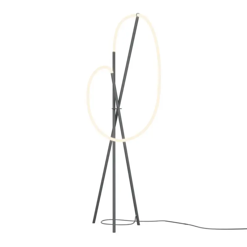 LED-Stehleuchte Crochet Schwarz/Wei&szlig; max.36 Watt