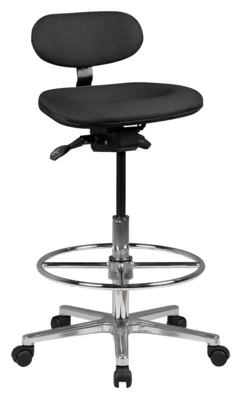 B&uuml;rohocker Louis ca. 60x83x60 cm Schwarz