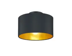 Deckenleuchte Hostel in Schwarz/Gold max. 40 Watt Deckenlampe