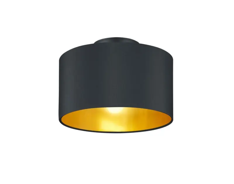 Deckenleuchte Hostel in Schwarz/Gold max. 40 Watt Deckenlampe