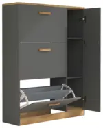 m&ouml;max Dornbirn - Ihr Trendm&ouml;belhaus in Dornbirn Schuhschrank HALOM L Anthrazit ca. 80x105x24 cm