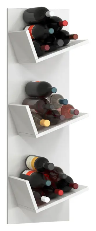 Weinregal VINOSI Wei&szlig; ca. 33x106x25,6 cm