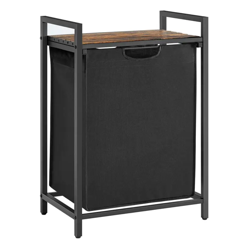 W&auml;schekorb ca. 50x72x33 cm Schwarz