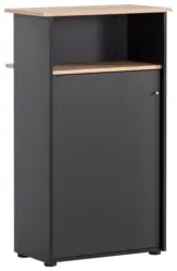 Stehpult Empfangstresen 660 Schwarz/Eiche Artisan