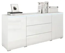 Sideboard Vera mit LED ca. 150 cm Wei&szlig;