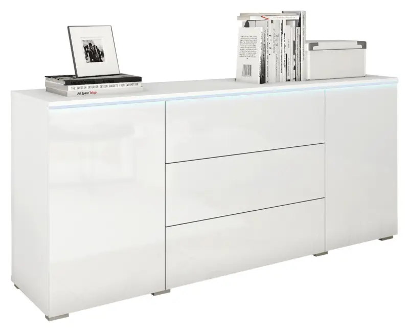 Sideboard Vera mit LED ca. 150 cm Wei&szlig;