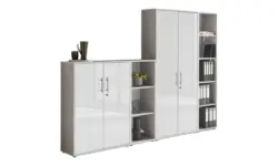 Aktenschrank Office Edition Sw Set 4 Grau/Wei&szlig;