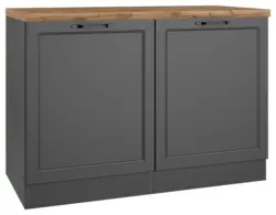 Sp&uuml;lenunterschrank Meran ca. 120x86x60 Grau/Eiche